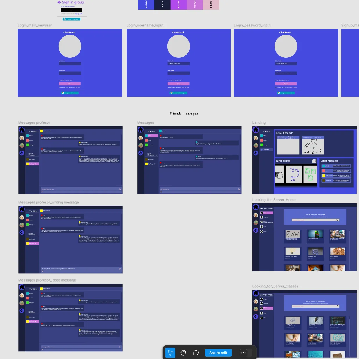 Cropped image of a Figma diagram